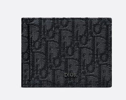 DIOR Wallet With Money Clip Black Dior Oblique Jacquard