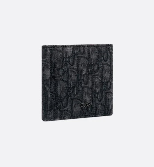 DIOR Wallet With Money Clip Black Dior Oblique Jacquard