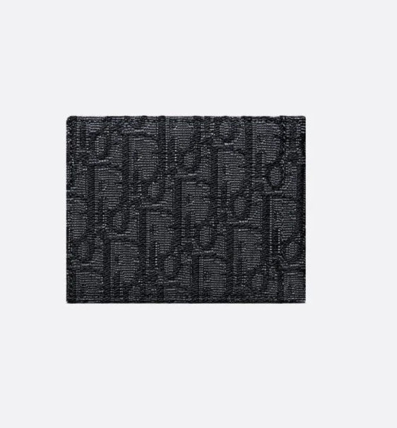 DIOR Wallet With Money Clip Black Dior Oblique Jacquard