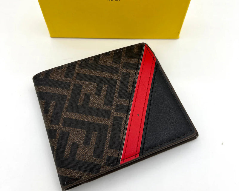 Fendi Bifold Wallet with FF Monogram (RED)