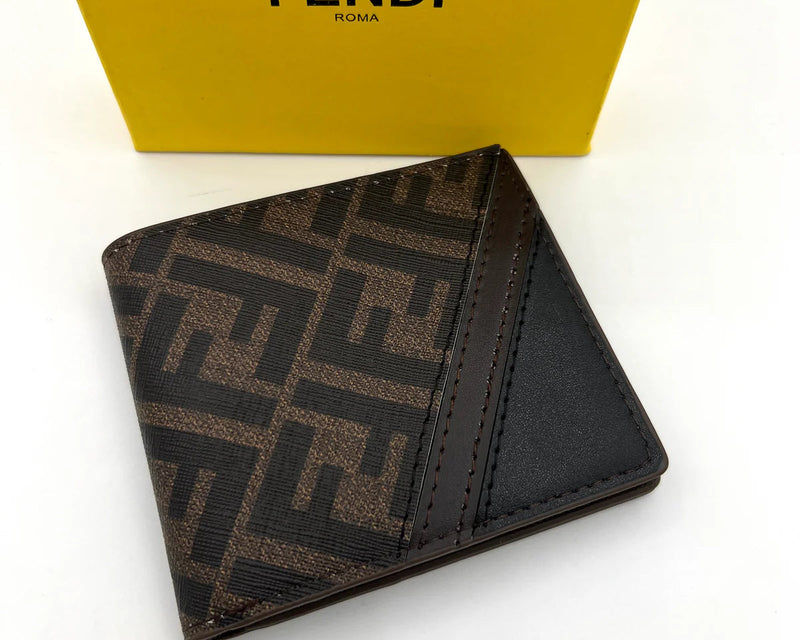 Fendi Bifold Wallet with FF Monogram (Brown)