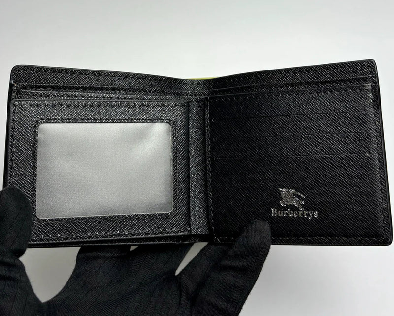 Burberry Engraved Graphic Black Bifold Wallet