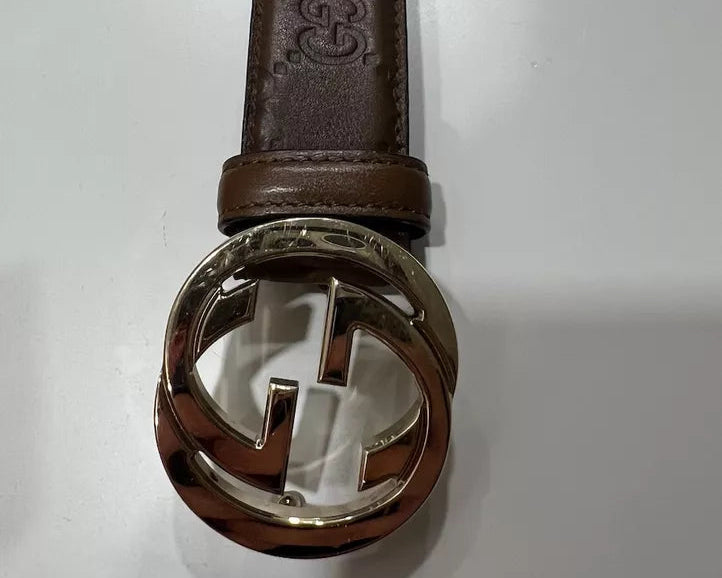 GUCCI White Canvas Belt with Silver G Buckle